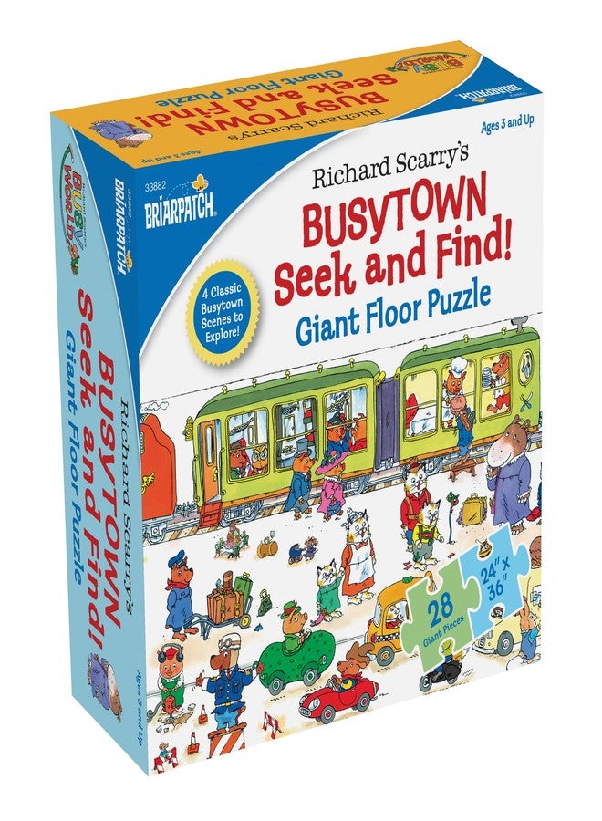 Briarpatch Richard Scarry Busytown Seek and Find Giant Floor Puzzle, Learn by Finding Hidden Items from Four Classic Scenes from Richard Scarry’s bestselling Busytown Books, for Ages 3+ - Image 1